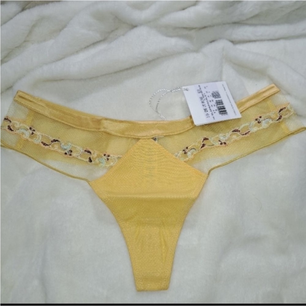 La Perla mesh embroidered thong